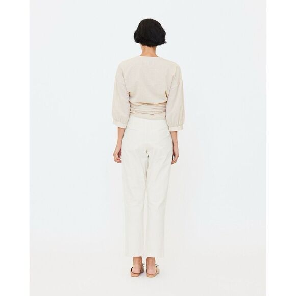 Esby Emma Trousers in Natural Slub - Picture 2 of 8